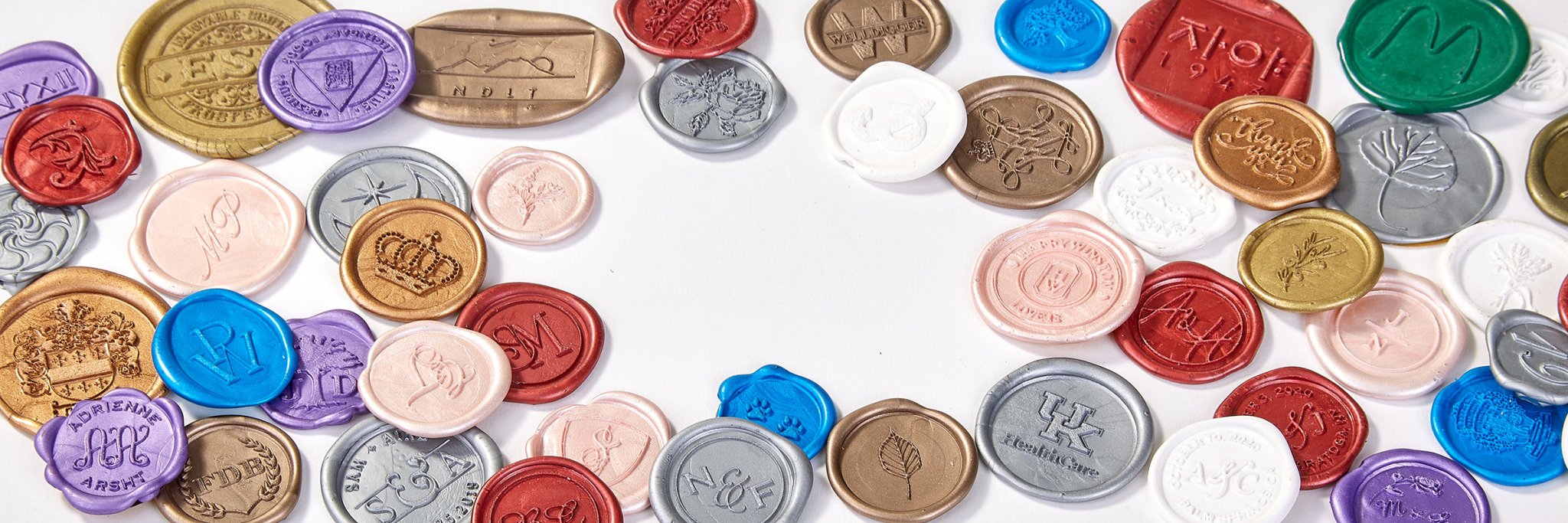 Adhesive Wax Seal Stickers with your Logo or Art-Standard Sizes 3/4, 1  and 1 1/4 Finished Size, Nostalgic Impressions