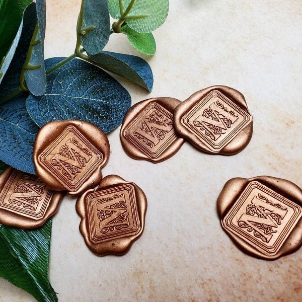 Brass Filigree Initial Wax Seal Stamp Gift Set Kit with Gold Sealing W –  Nostalgic Impressions