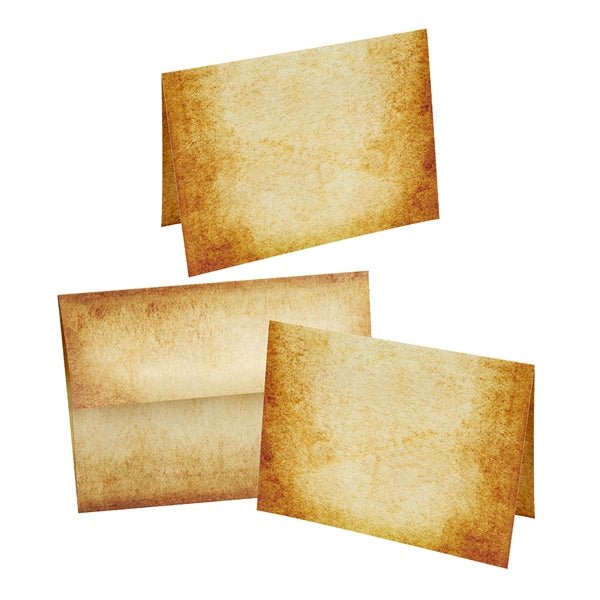 Old Fashioned Parchment Paper With Lines And Evergreen Sprigs High