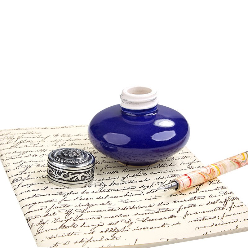 Writing Calligraphy Ink-Desktop square bottle with wax seal screw cap