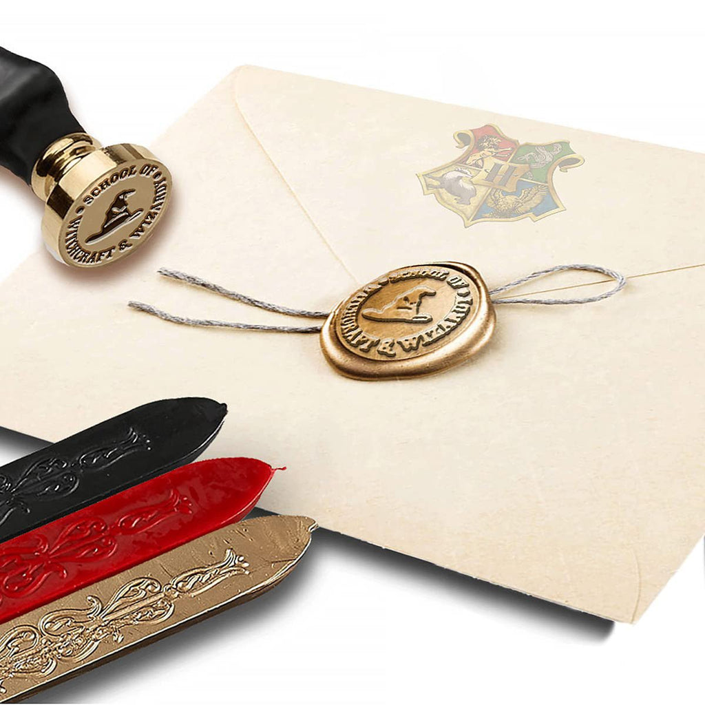 Initial Wax Seal Gift Set Kit with Scroll font-Brown Wood Handle & Gol –  Nostalgic Impressions