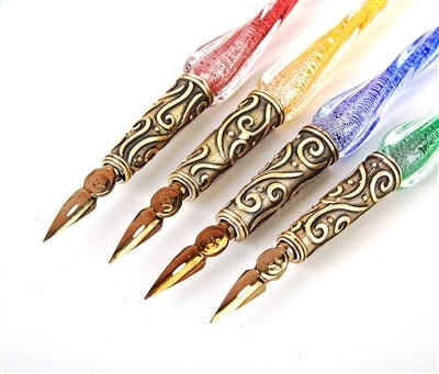 Calligraphy Dip Pen Set with Blotter, Ink and Nibs- Made in Italy