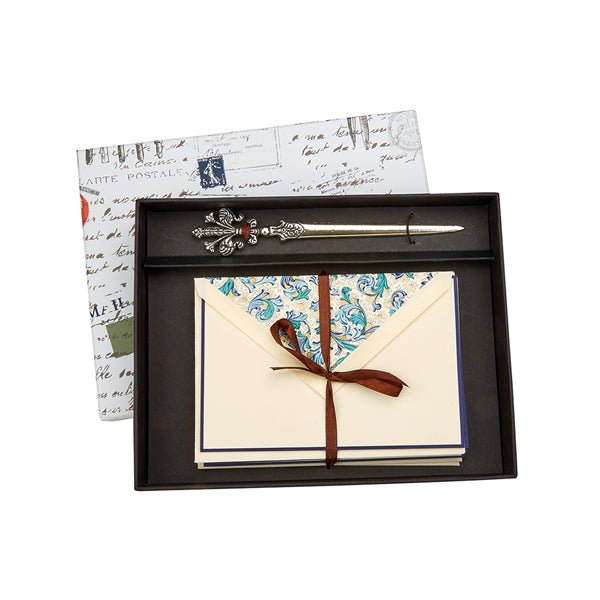 Pewter and stainless steel ruled letter opener, elegant classy gift