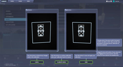 ProTee VX Camera System Calibration