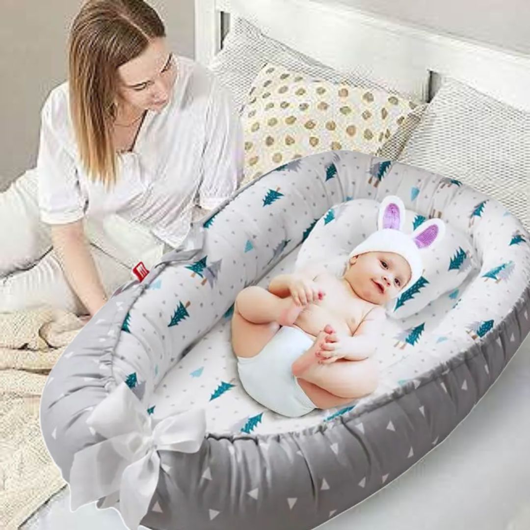 cocon bébé forêt bleue nid douillet