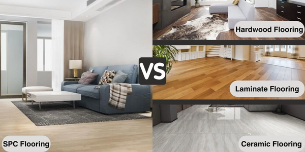 Comparison Of Rigid Core SPC Luxury Vinyl Flooring And Hardwood Flooring, Laminate Flooring, Ceramic Flooring