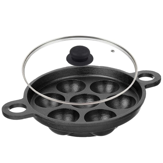 Seasoned Cast Iron Paniyaram Chatti Flat Base | No.1 | Best