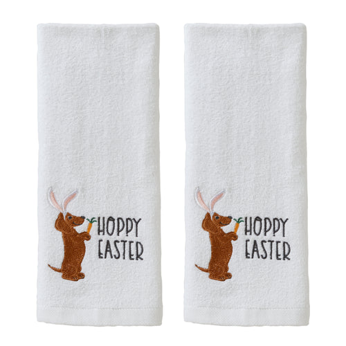 X2 CARO NEW!!! EASTER BUNNY HAND TOWEL COTTON SOFT CUTE!