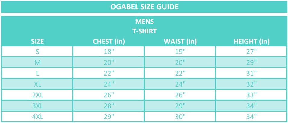 Ogabel Size Guide