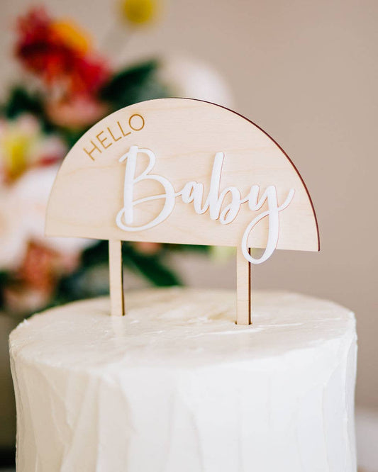 Welcome Baby Acrylic Cake Disc Mirror Baby Shower Baptism