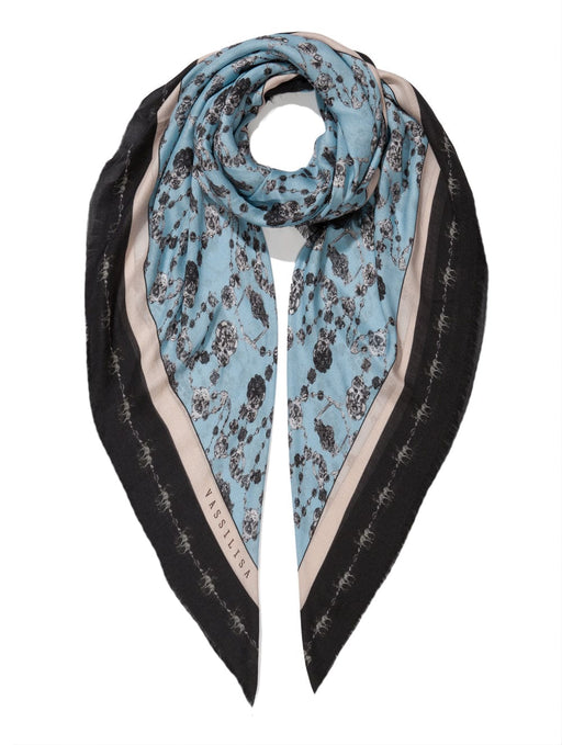 Black and white Moroccan print Spring Summer Scarf - Scarves