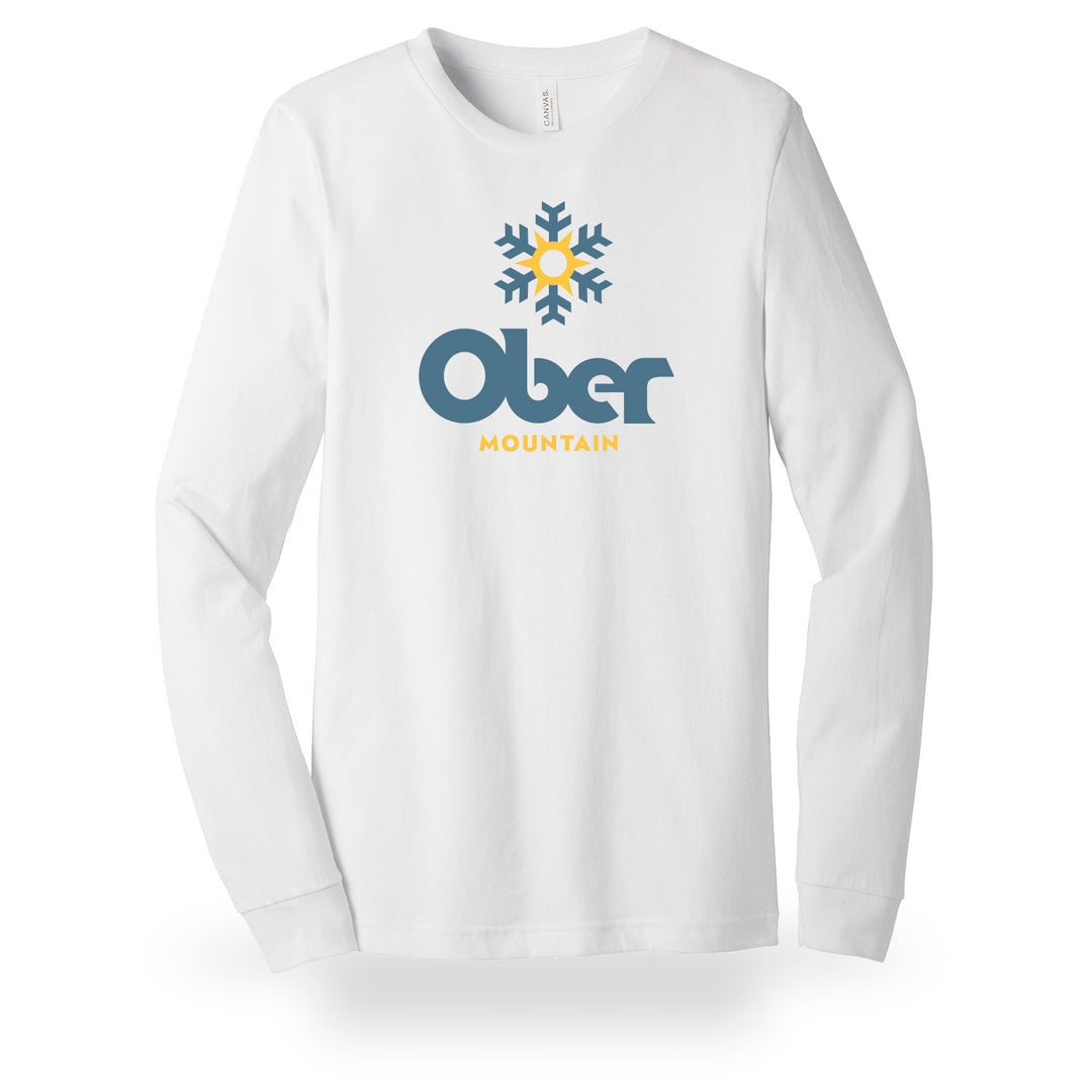 Ober Mountain Logo Tee Long Sleeve Heather Slate – Shop At Ober