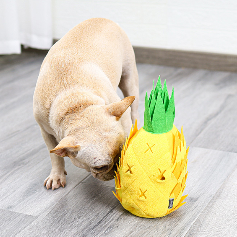 PinePlay - Fun-Filled Pineapple Enrichment Toy for Dogs - Happy product image