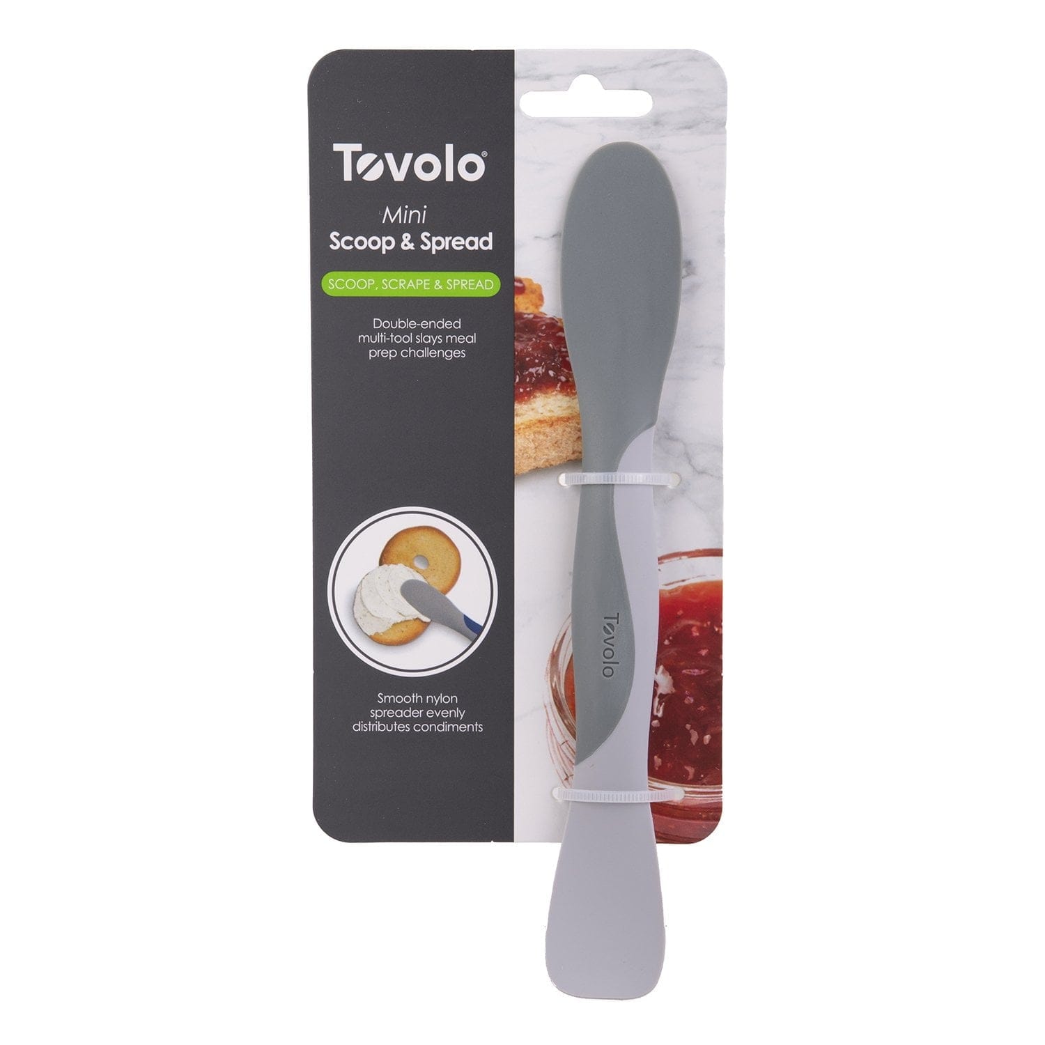 Tovolo Mini Scoop and Spread Kitchen Meal Prep Tool, Deep Indigo Blue 
