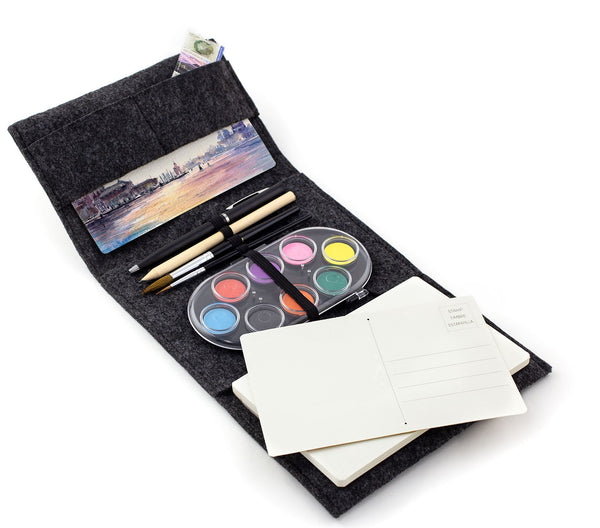 jotblock travel watercolor postcard set