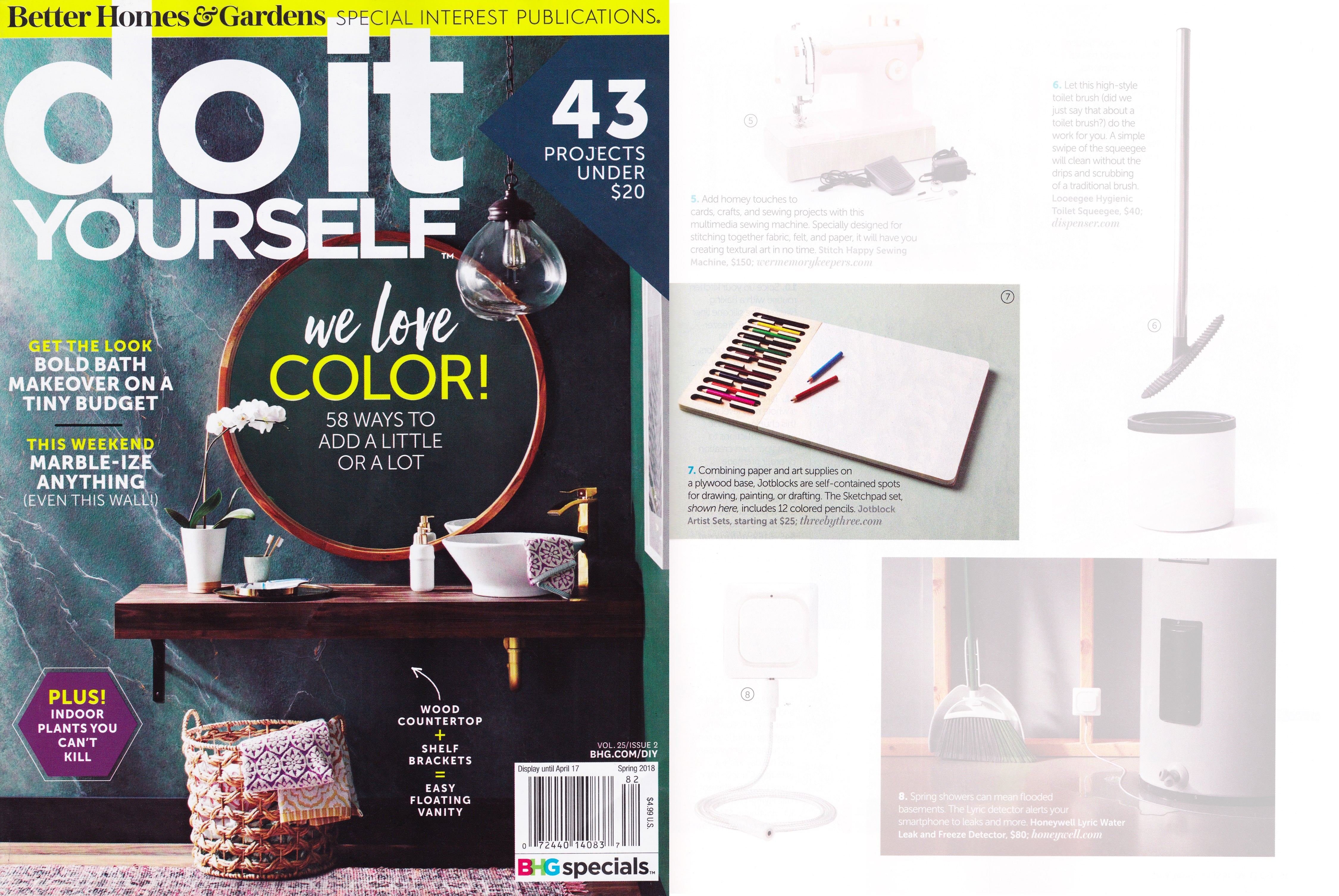 jOTBLOCK Sketchpad Set featured in Do It Yourself magazine