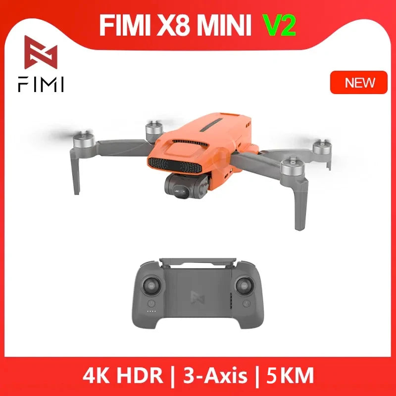 NEW Original FIMI X8 Mini V2 Professional Camera Drone Ultralight 3-Axis 9km Transmission 4K GPS Quadcopter RC Helicopter Toys