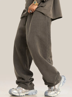Men's Drawstring Wide Leg Sweatpants - thekcapparel