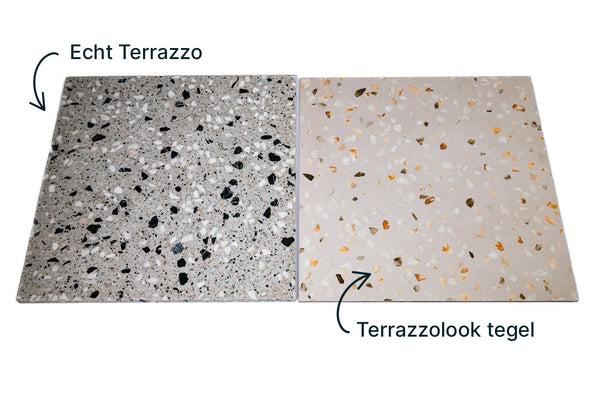 Carreaux de terrazzo véritables VS carreaux de terrazzolook en céramique