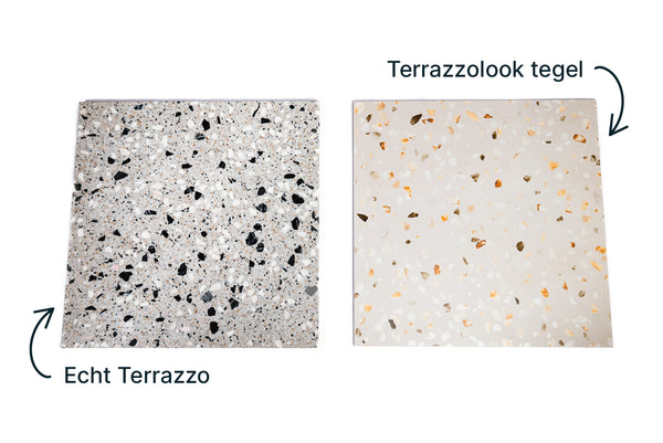 terrazzolook tegels vs echt terrazzo