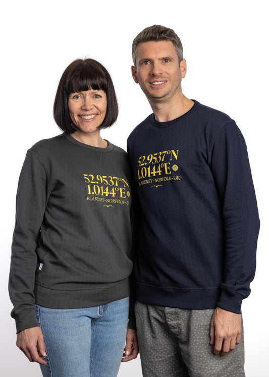 Unisex organic cotton sweatshirt with Blakeney coordinates design