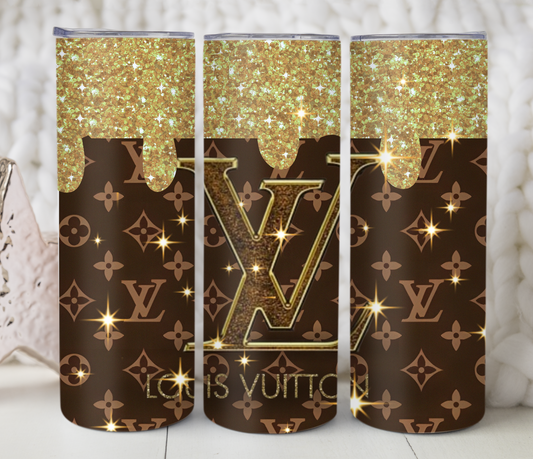 LV Gold Brown Full Color Skinny Tumbler Wrap - $3.00 : VS