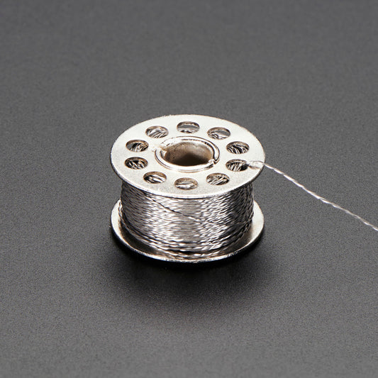 Stainless Conductive Thread for Wearables, 2 ply, 10 meter