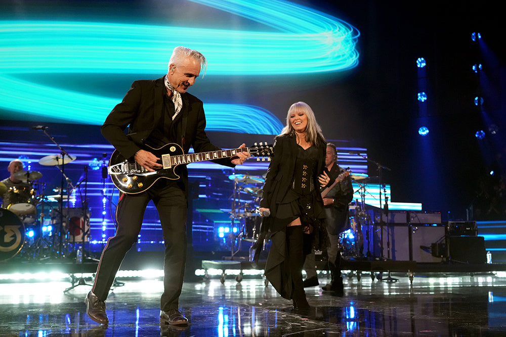 Neil Giraldo and Pat Benatar. Courtesy of Kevin Mazur/Getty Images for The Rock and Roll Hall of Fame.