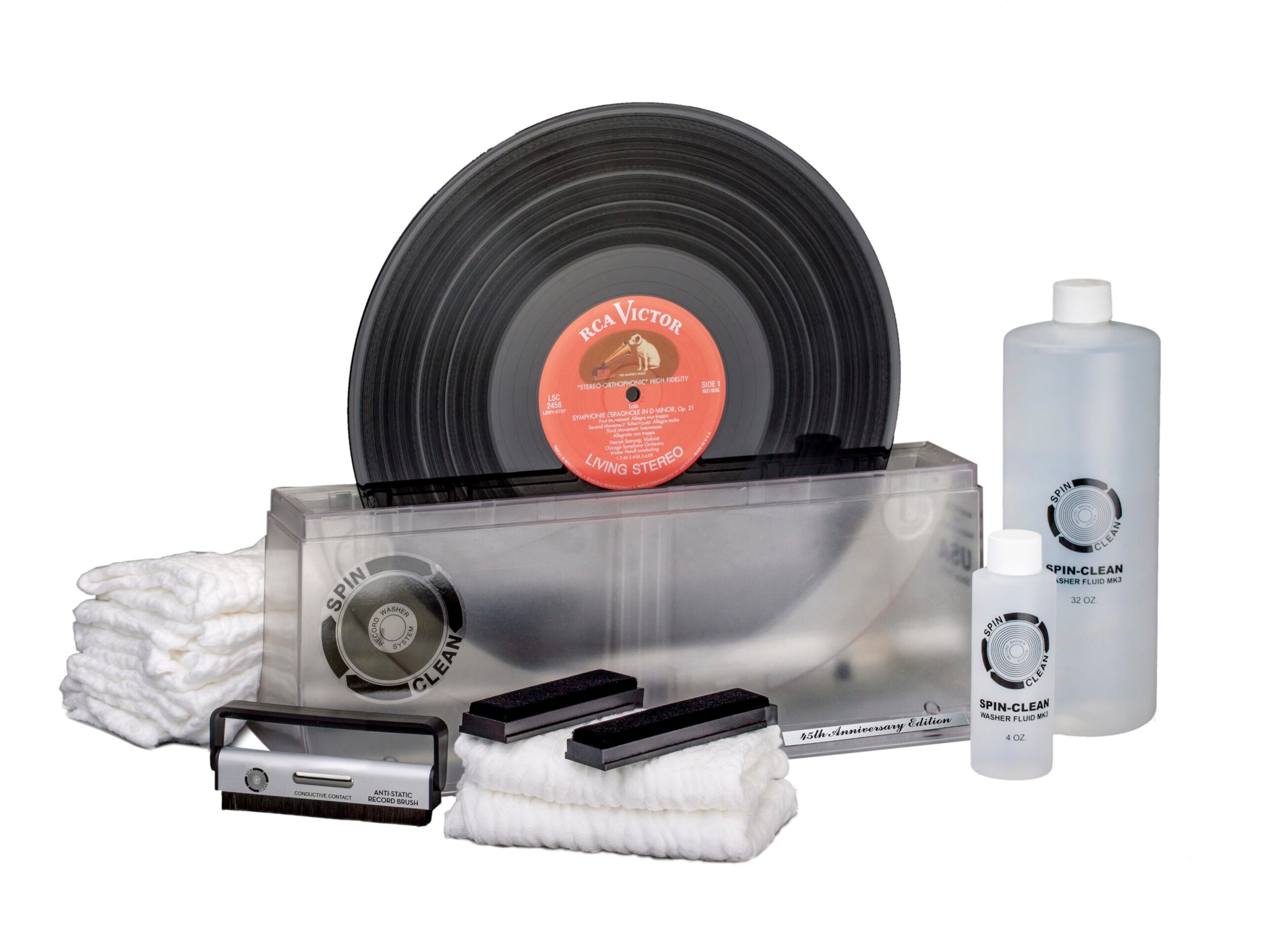 Limited-edition, 45th anniversary Spin-Clean Record Washer MKII "Clear" Deluxe Kit.