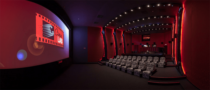 A Dolby Atmos-certified sound mixing theater at CineLab, Moscow. Courtesy of WIkimedia Commons/Dirrtyjerm.