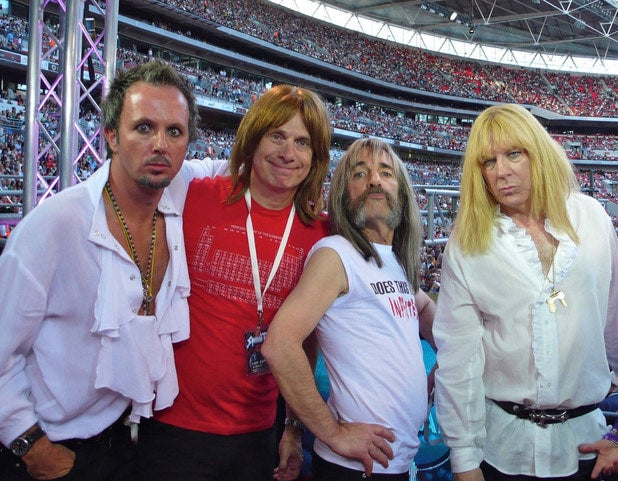 C.J. and members of Spinal Tap.