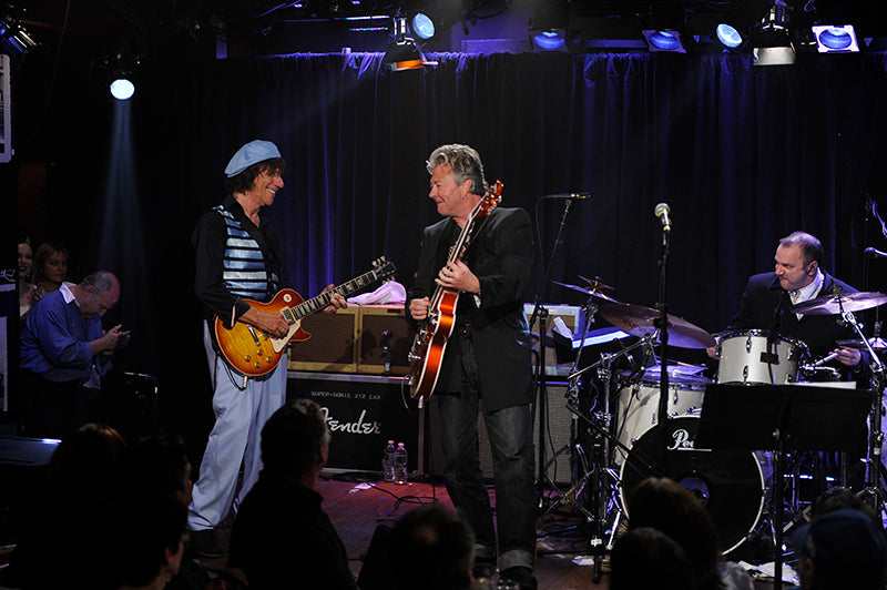 Jeff Beck and Brian Setzer at the Iridium. Courtesy of Rhino Media.