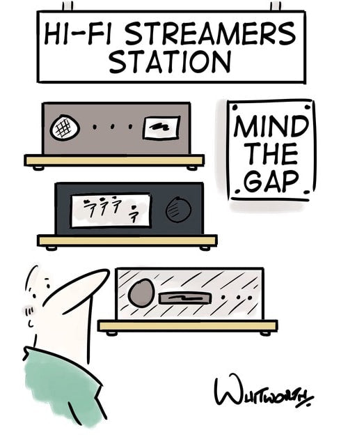 "Hi-Fi Streamers Station - Mind the Gap."