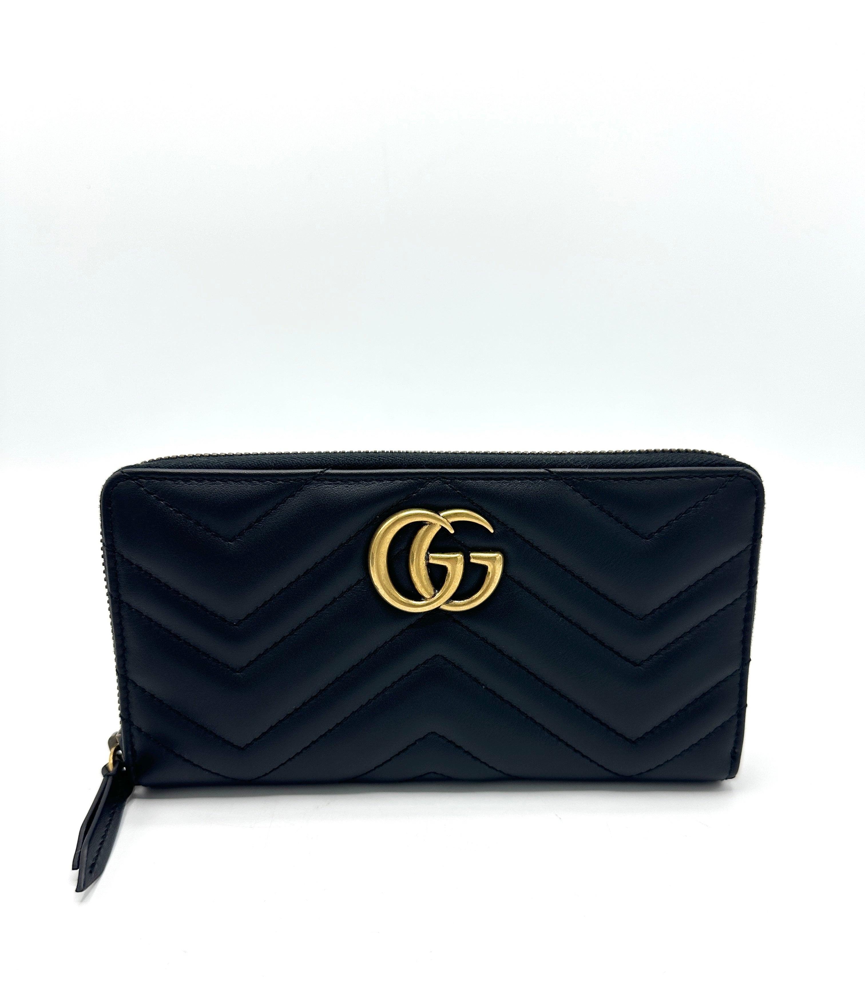 Black Marmont GHW XL Long Zippy Wallet