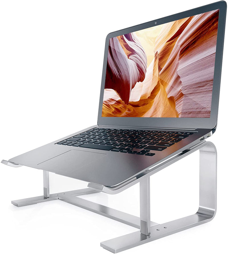 Aluminium Laptop Stand - Ergonomic Riser for MacBook Air Pro, Dell XPS, and More 10-17 Inch Laptops