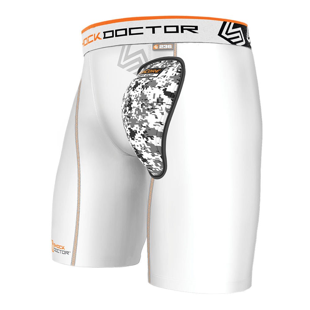 Shock Doctor Boys Core Compression Shorts with Bio Flex Cup (2 Pack) :  : Clothing, Shoes & Accessories