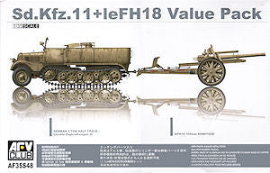 Afv Club 1 35 Sdkfz 11 Halftrack Lefh 18 105mm Howitzer Af35s48 Hq Hobbies Online