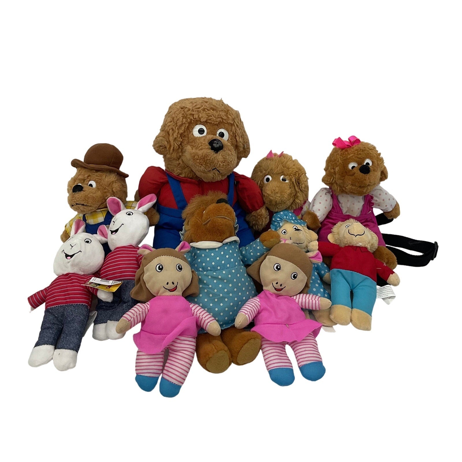 Preowned LOT Mixed Berenstain Bears & Arthur Read Plush Dolls D.W. Buster