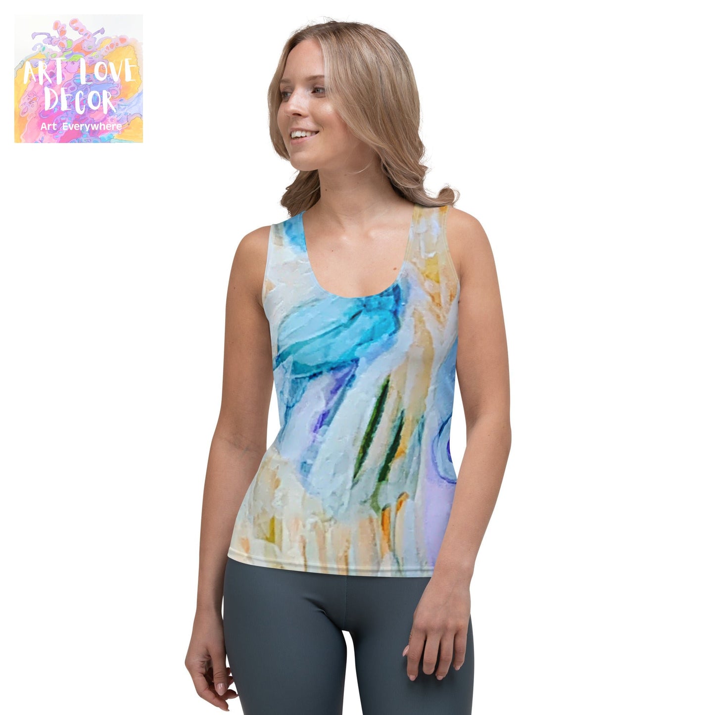 Wearable Art Softly Abstract Tank Top
