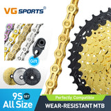 9 Speed Bicycle Steel Cassette And Chain MTB Set