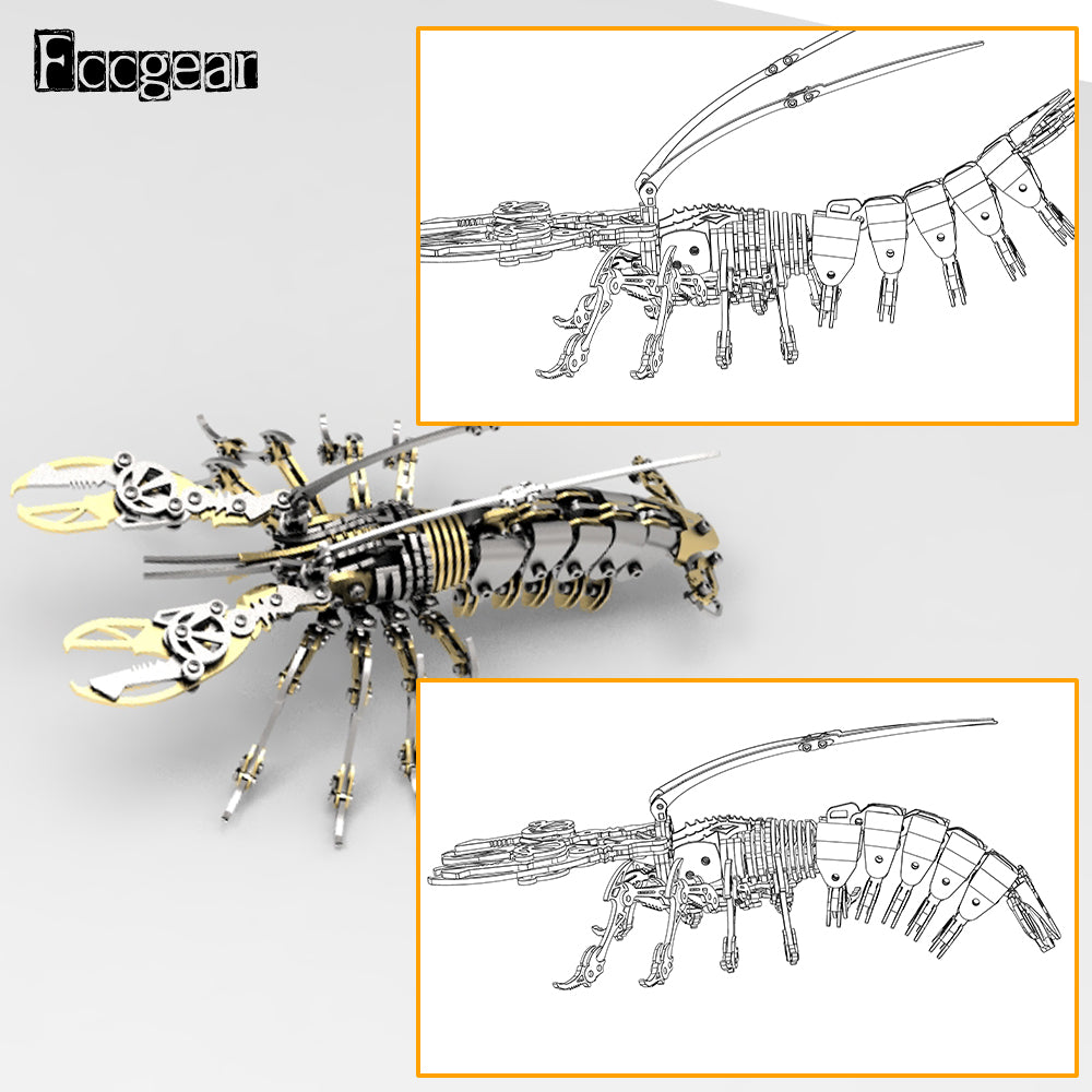 【pre-sale】3D metal mechanical lobster Floatingcity