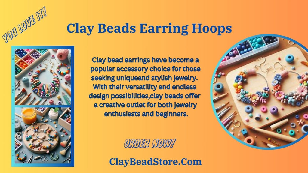 Clay Beads Earring Hoops