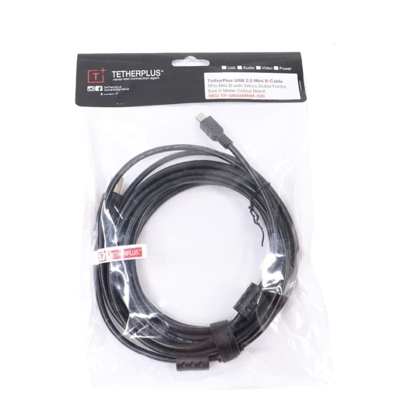 TetherPlus USB 2.0 Mini B Cable 5 Meter