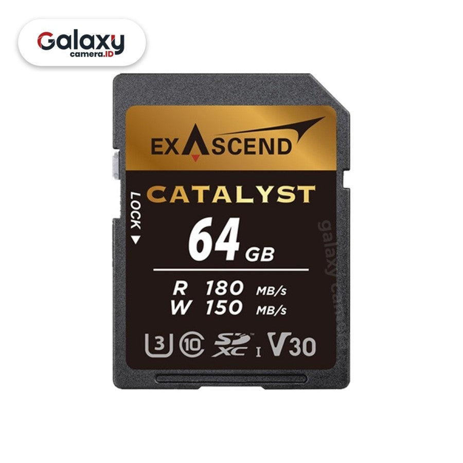 Memory Card SDXC Exascend Catalyst 64GB 180MB/s UHS I Memori SD Resmi