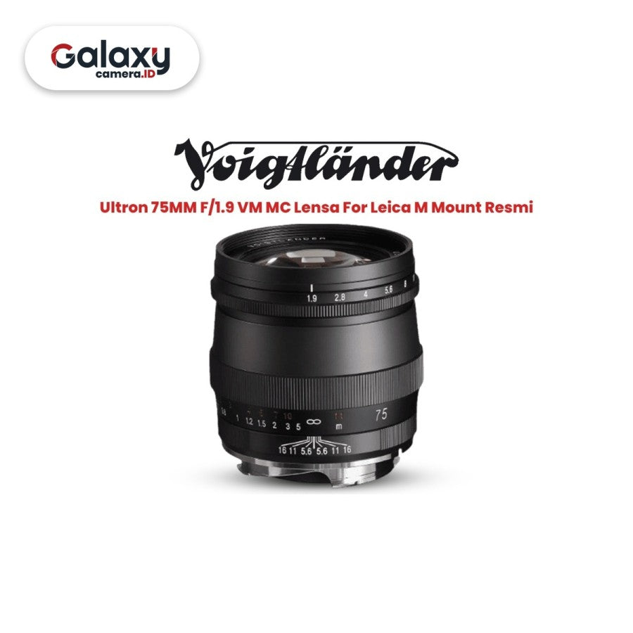 Voigtlander Ultron 75MM F/1.9 VM MC Lensa For Leica M Mount Resmi