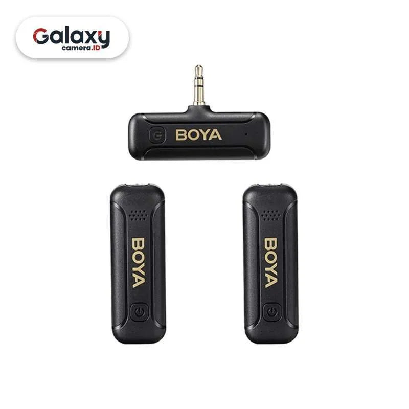 Boya BY-WM3T2 M2 2.4GHz 3.5mm 2 Person Wireless Microphone Resmi