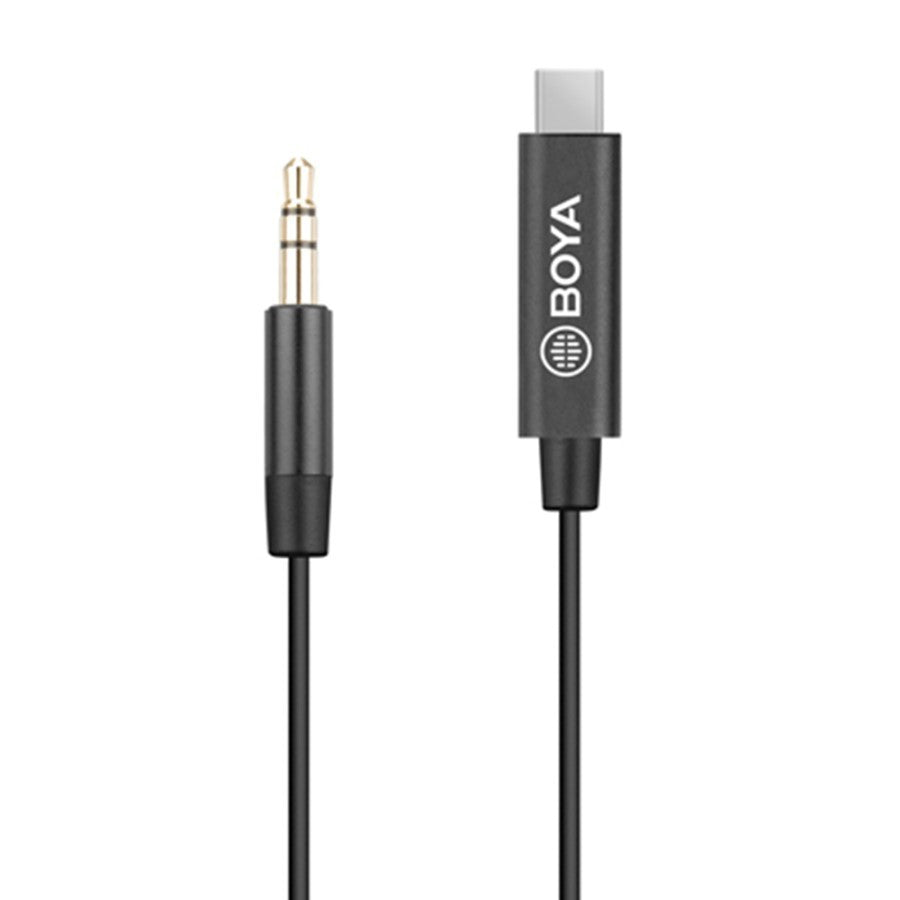 Boya BY K2 Audio Kabel Adapter 3.5mm TRS to USB Type-C Android Phone