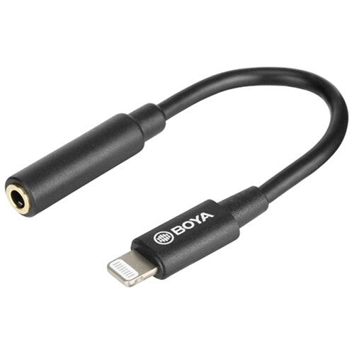 Boya BY-K3 3.5mm TRRS (Female) to Lightning (Male) Audio Cable Adapter