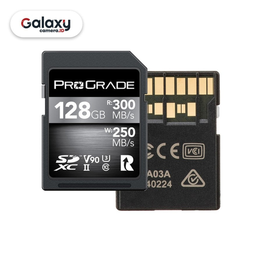 Memory PROGRADE SDXC COBALT 128GB UHS-II V90 300mb/s SD Card Original