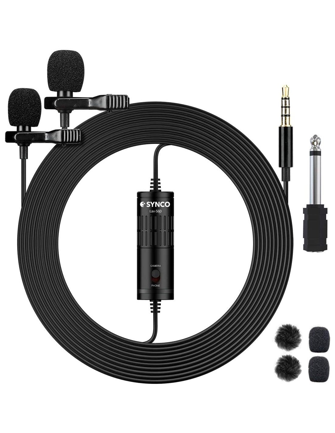 Synco Lav-S6D Dual-Omnidirectional Lavalier Microphone